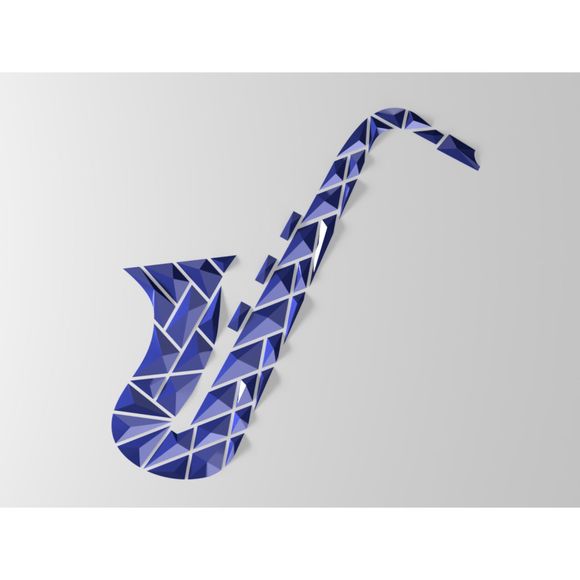 DGEmily Geometric Saxphone Wall Art | Large-Scale Wall Decor | Custom Sizes!! - Picture 1 of 9